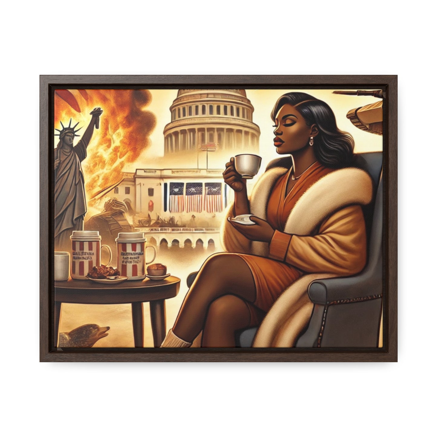 “Grace Amid Chaos” Framed Canvas Wall Art