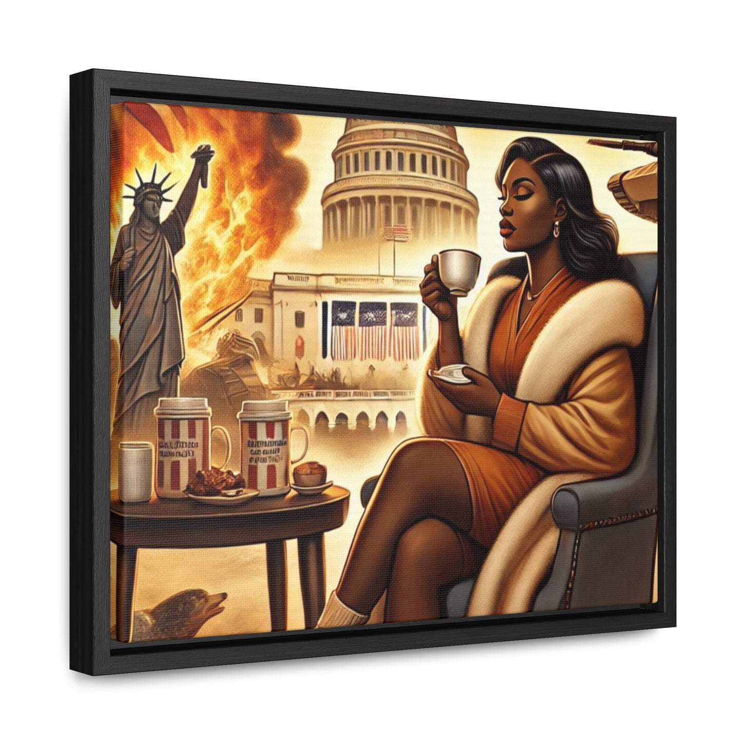 “Grace Amid Chaos” Framed Canvas Wall Art