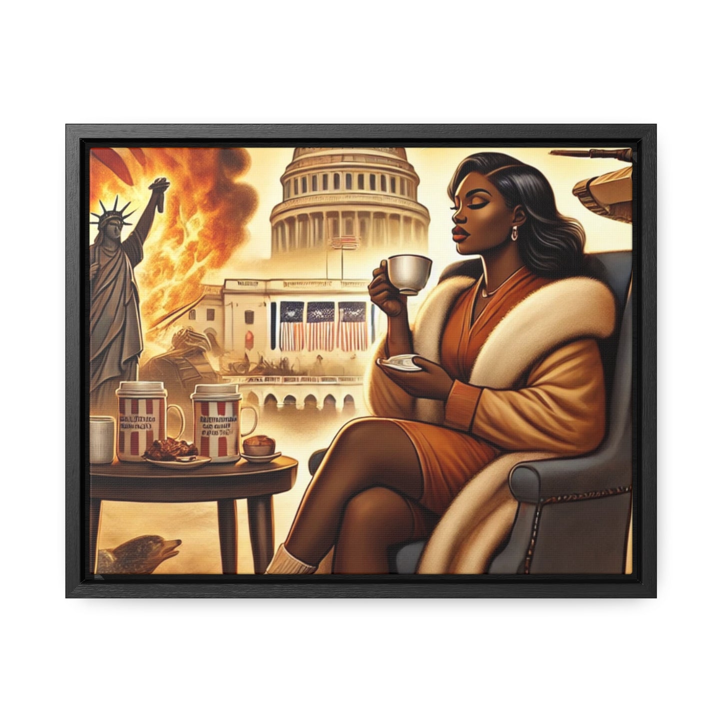 “Grace Amid Chaos” Framed Canvas Wall Art
